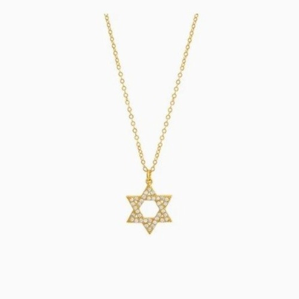 New Adina Eden Pavé‎ Star Of David Pendant Necklace